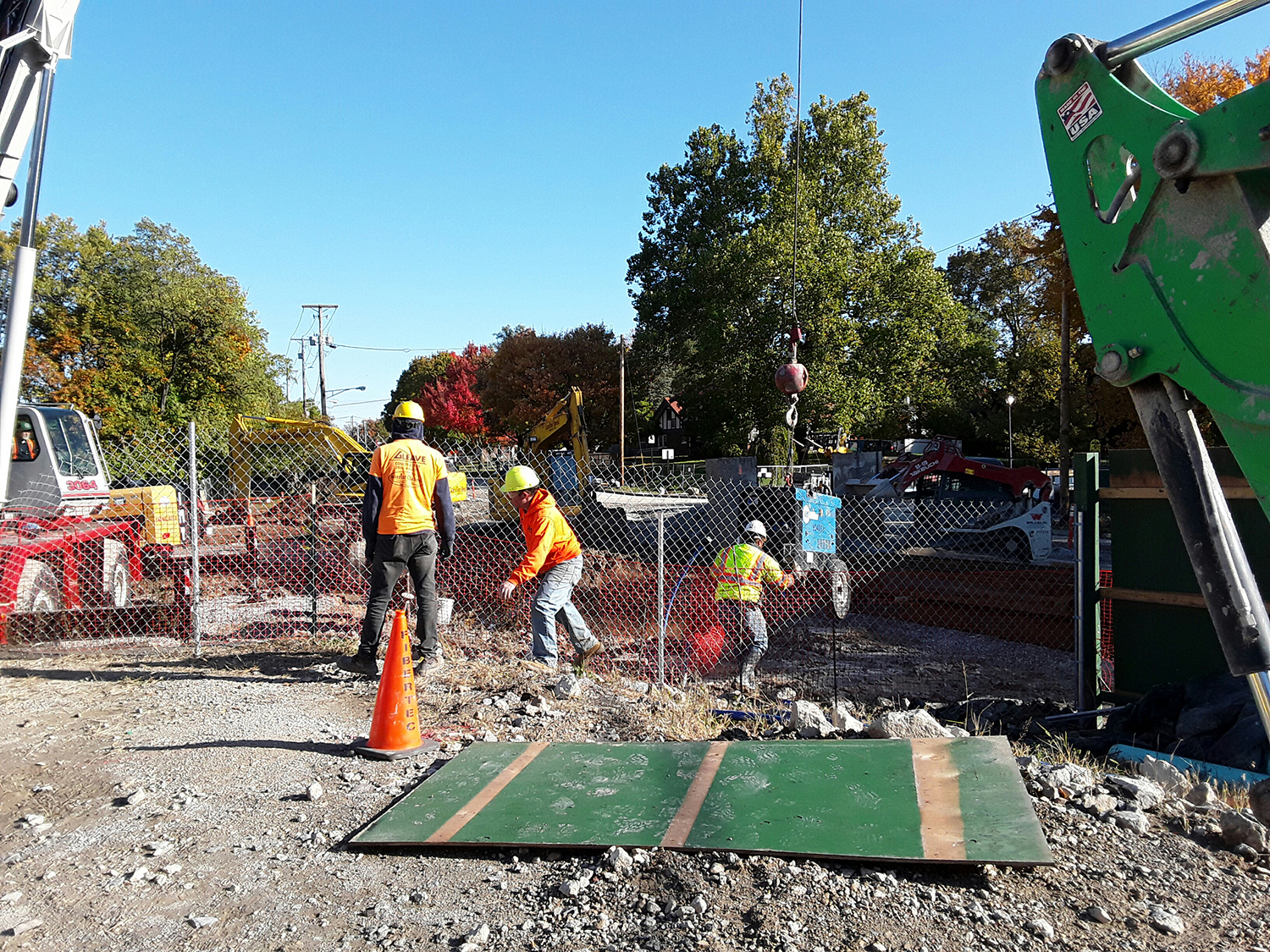 2019 10 23 RS Chain link fence being installed on north side of the site