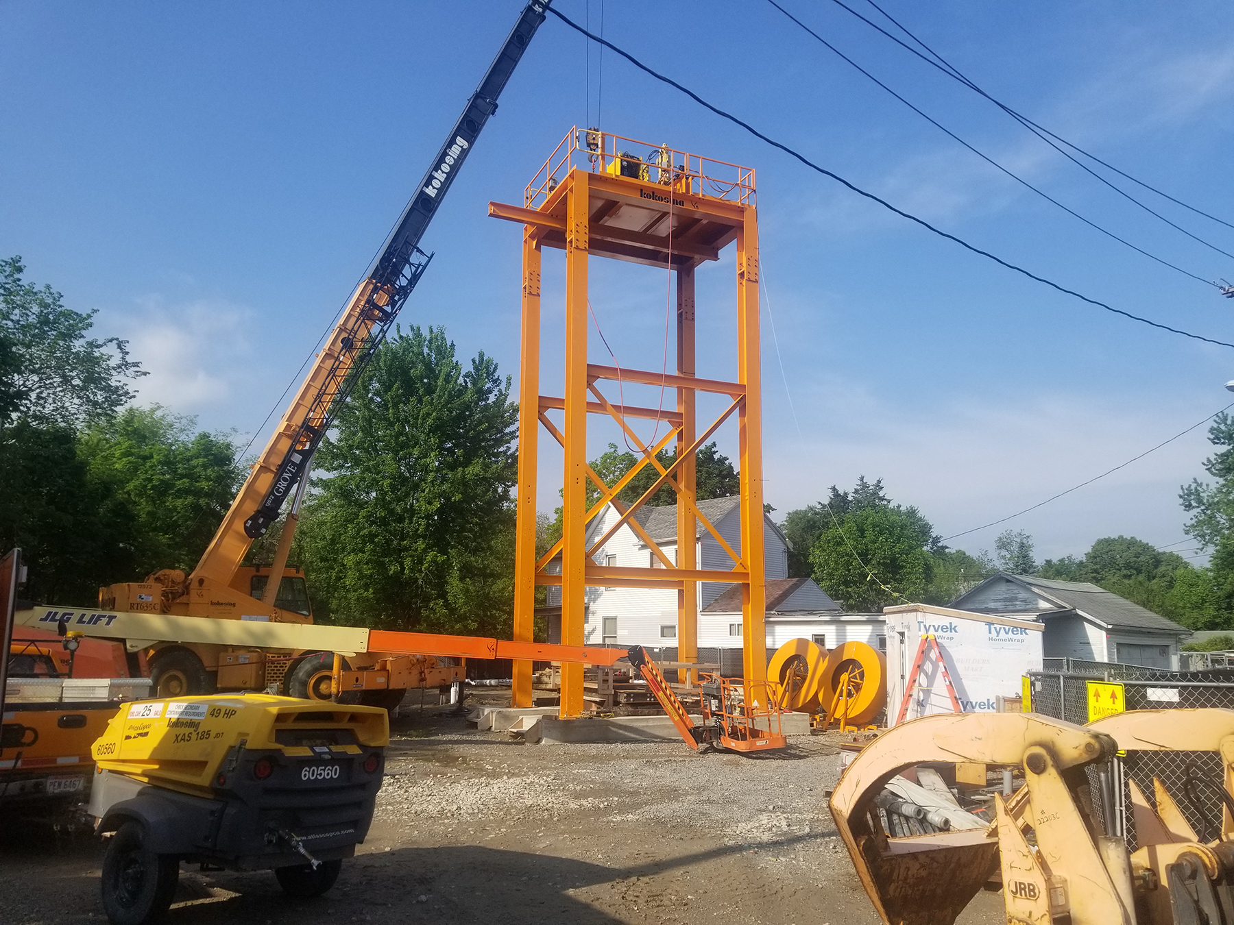 Camp Allen Drop Shaft being LIned