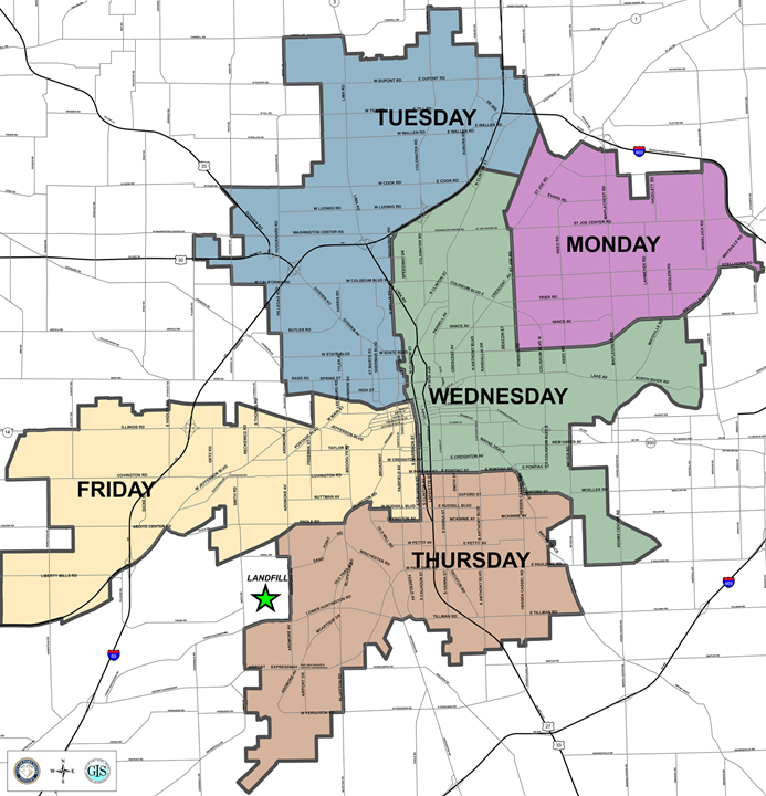 Fort Wayne Area Zip Code Map United States Map